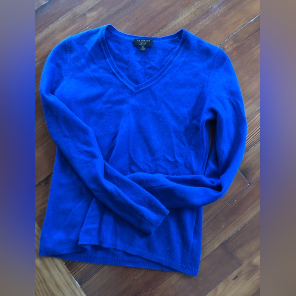 Charter Club Cashmere  V-Neck Sweater in Blue